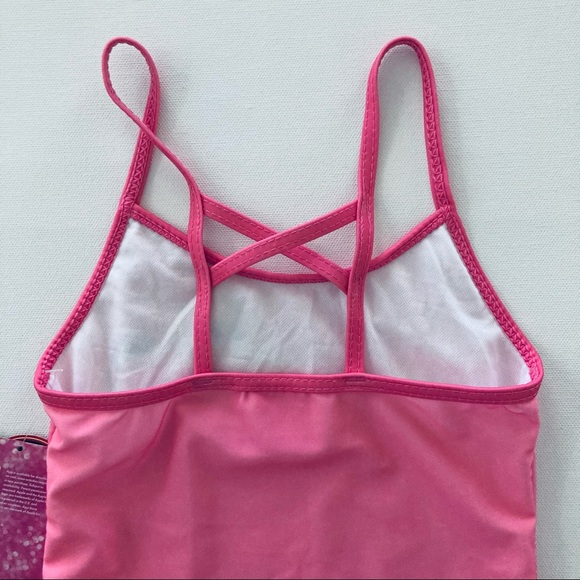 Disney Princess Girls 4 Pink Swimsuit - Picture 5 of 5